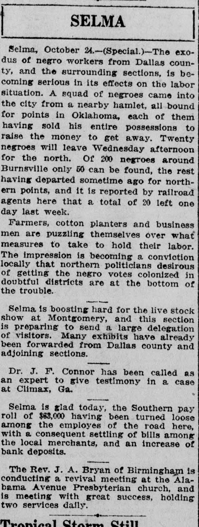 Revival at Alabama Avenue Presbyterian Selma